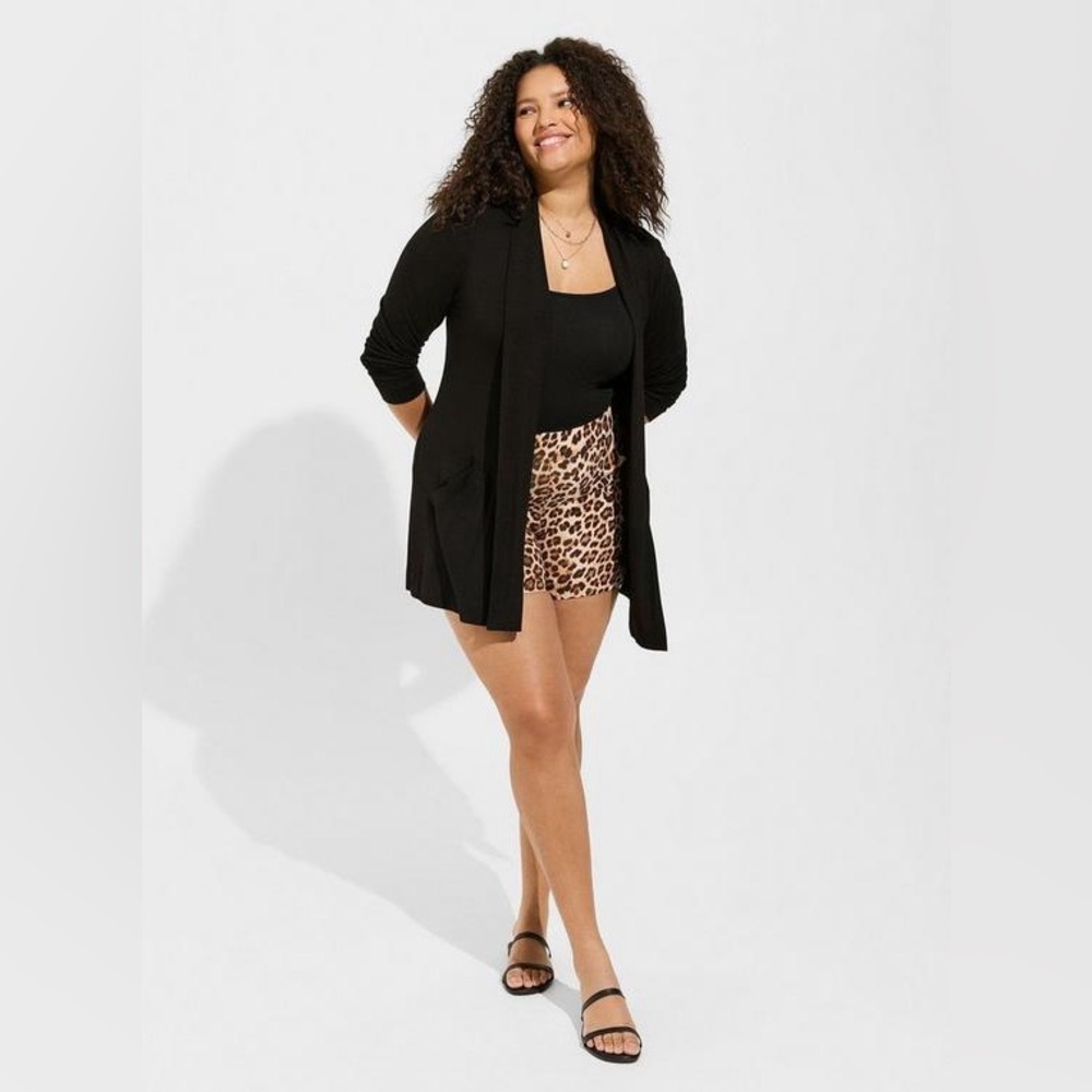 NWT Torrid Super Soft Cardigan Straight Front, Size 0 (L/12), Black - Picture 1 of 10